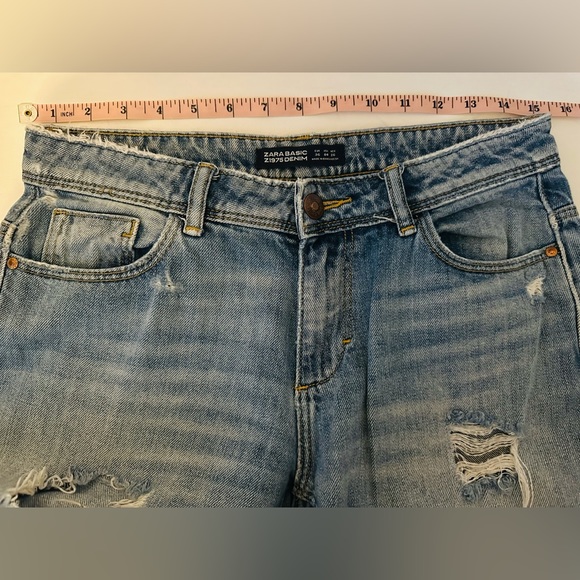 Zara ladies cuffed crop  jeans - Picture 2 of 6